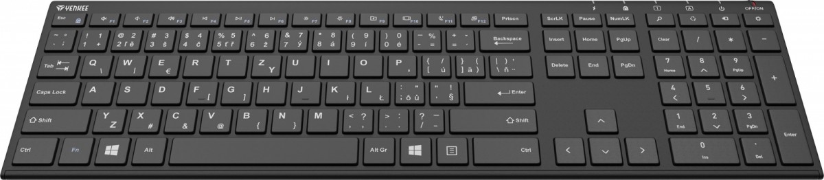 Klawiatura bezprzewodowa SLIM YKB 2000 CSBK akumulator